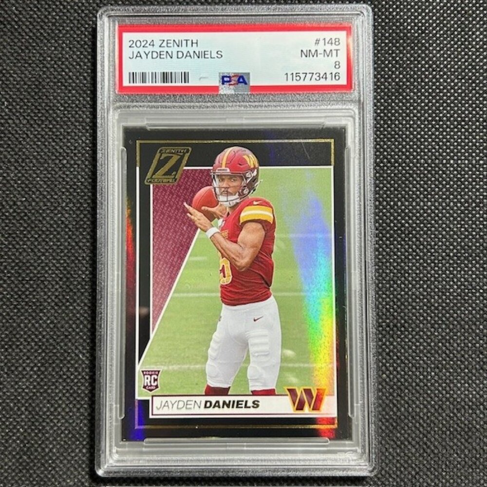 2024 Panini Zenith Jayden Daniels RC  Washington Rookie PSA 8 NM-MINT Commanders